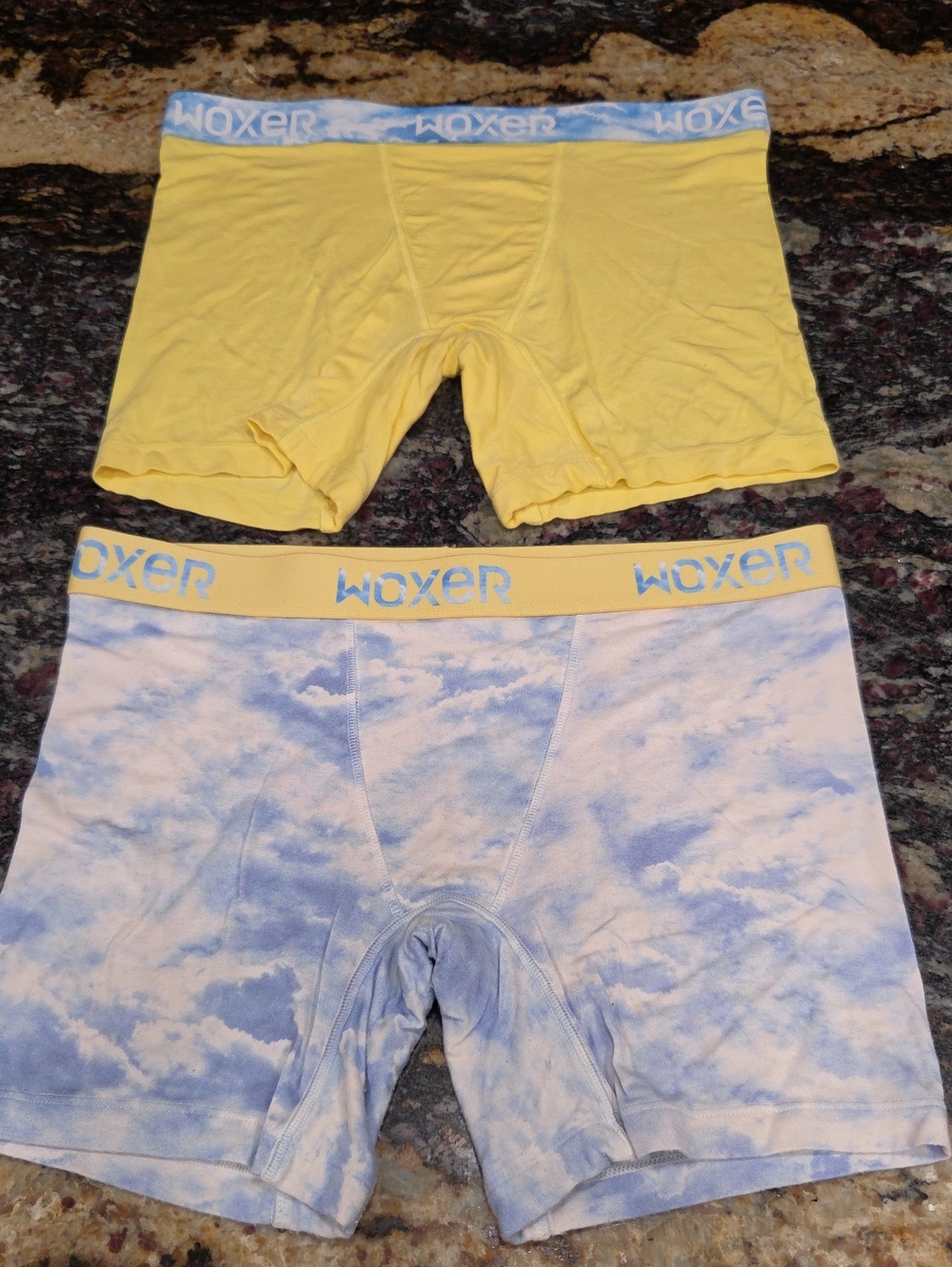Woxer Yellow and Sky-Cloud Boxer Briefs - 2-Pack